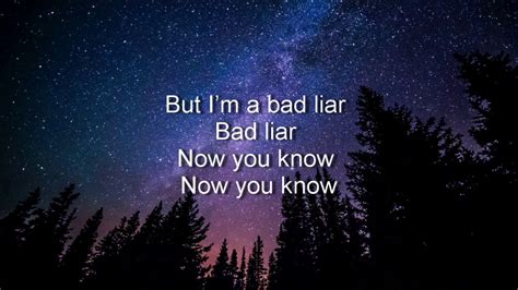 Imagine Dragons - Bad Liar (Lyrics) - YouTube