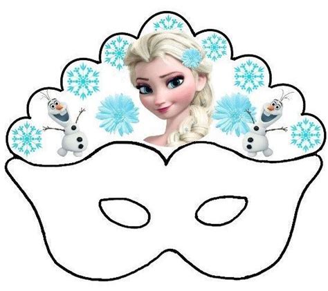 frozen olaf mask - 8 best images of olaf printable mask olaf frozen ...