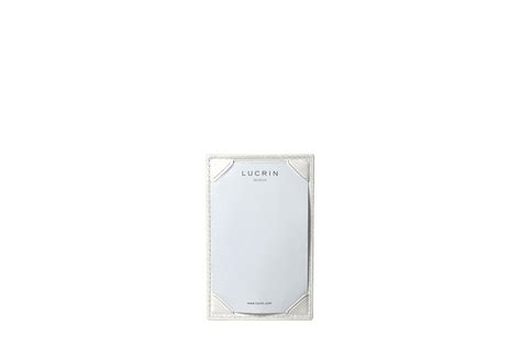 Small Writing Pad (4.3 x 2.8 inches) with leather cover - White - Smooth Leather