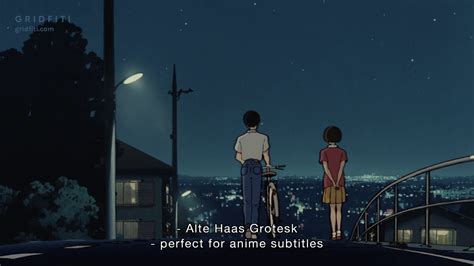 Anime Subtitle Font | Gridfiti