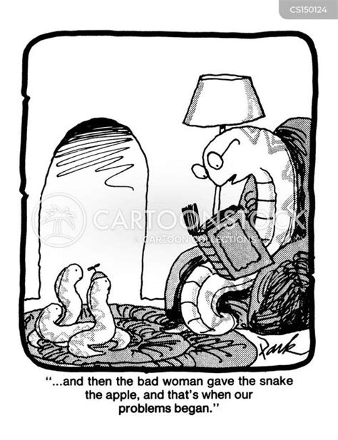 Adam Eve Cartoons and Comics - funny pictures from CartoonStock