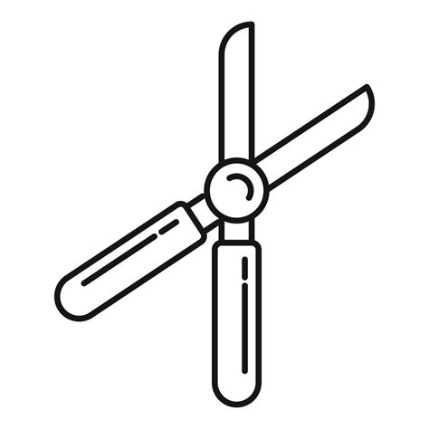 Bush scissors icon, outline style 14528139 Vector Art at Vecteezy