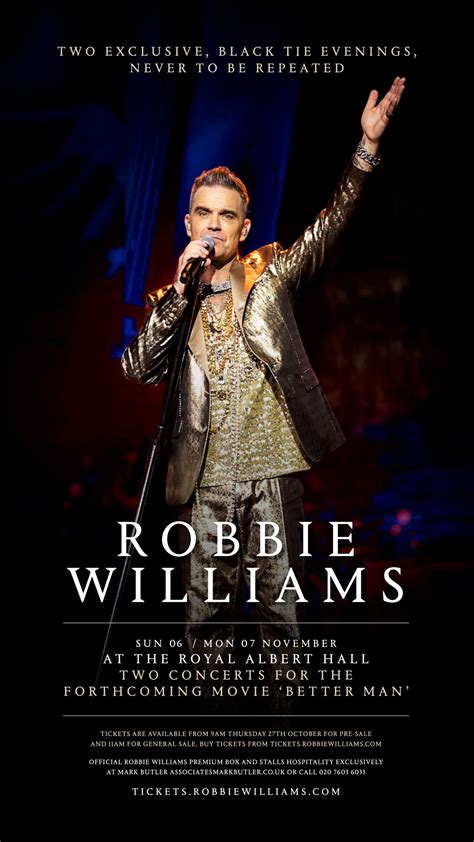 Robbie Williams At The Royal Albert Hall – Two Concerts For The ...