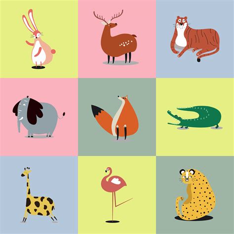Wild Animals Illustration