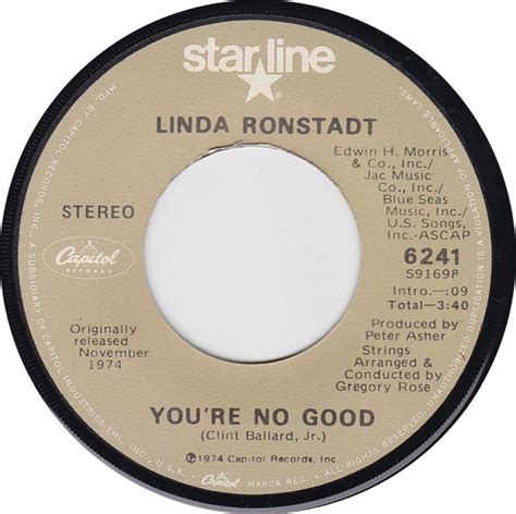 Linda Ronstadt - You're No Good / When Will I Be Loved (1980, Los Angeles Pressing, Vinyl) | Discogs