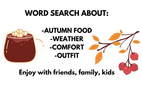 Autumn Word Search Printable Autumn Game Bundle Fall Word - Etsy