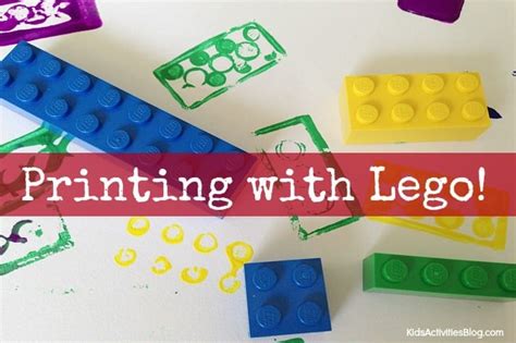 Lego Art: Colorful Lego Printing {Artistic Lego Activity}