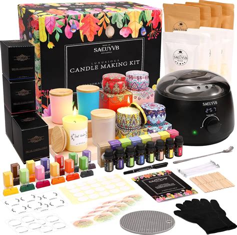 Amazon.com: SAEUYVB Candle Making Kit with Hot Plate Full Set - for ...