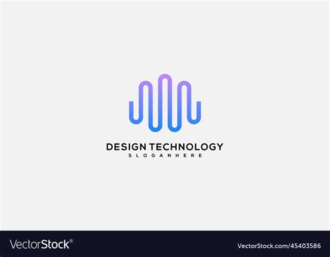 Design technology logo template Royalty Free Vector Image