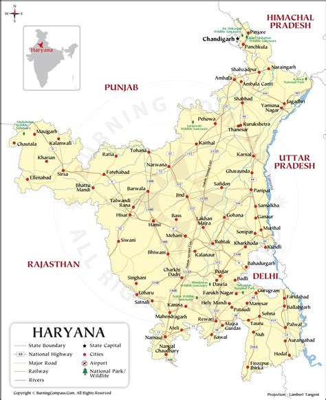 Haryana Map Map Of Haryana State, Districts Information And, 45% OFF