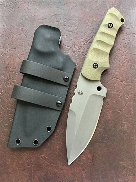 Custom handmade fixed blade knife with handmade kydex sheath by Tommy ...