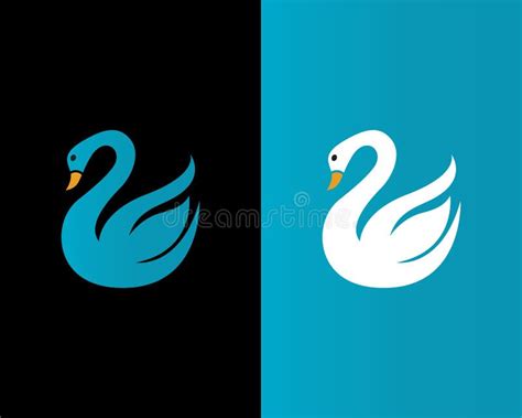 Swan Logo Template Illistration Design Stock Vector - Illustration of ...