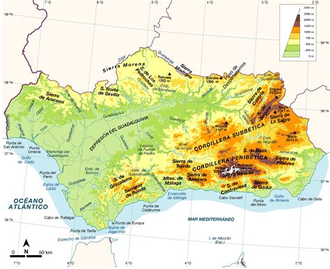 Mapa Andalucia Fisico Mapa | Images and Photos finder