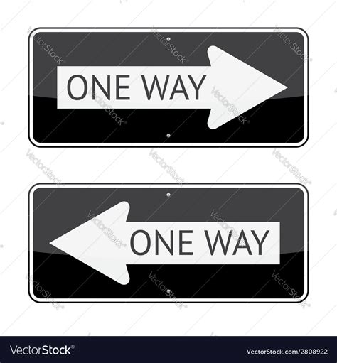 One Way Signs Royalty Free Vector Image - VectorStock