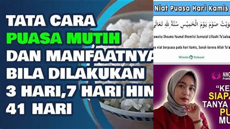 Niat Puasa Mutih 3 Hari