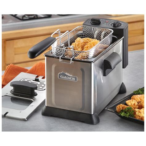 3.7 - liter Stainless Steel Game Deep Fryer - 226578, Kitchen Appliances at Sportsman's Guide