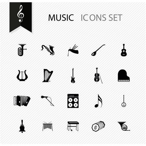 Vector for free use: Music Icons Set