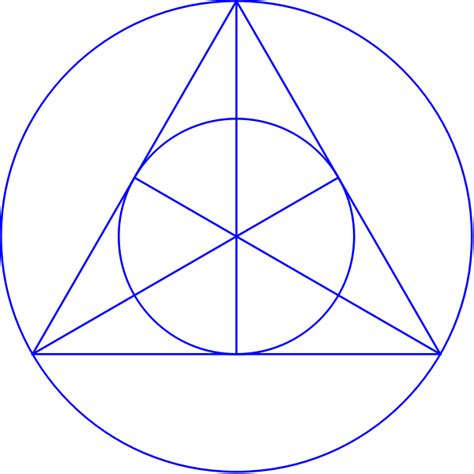 Equilateral triangle Circumradius inradius | Free SVG