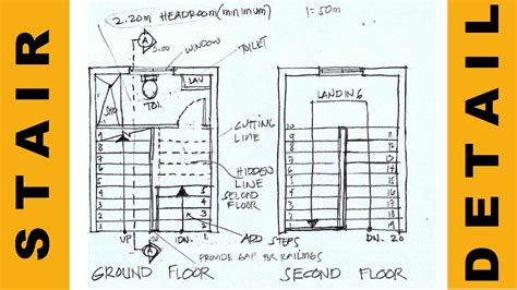 HOW TO DRAW A STANDARD STAIR PLAN AND WITH TOILET UNDERNEATH. - YouTube