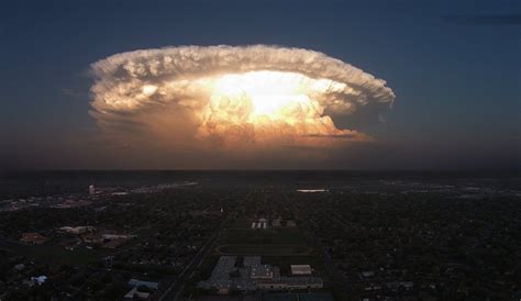 Supercell storm over Texas looks like an alien invasion : r/pics