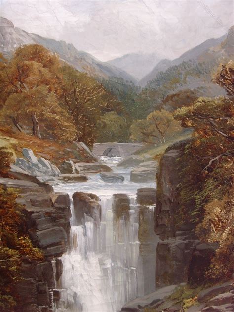 Antiques Atlas - 19th Landscape Waterfall Oil Painting David Motley