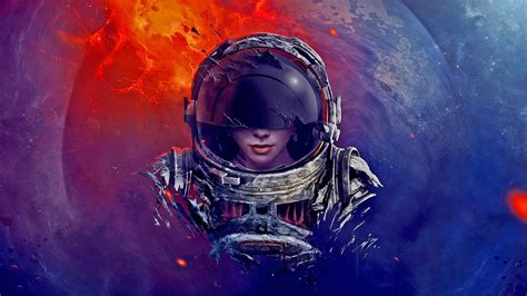 Wallpaper : astronaut, space, planet, digital art, women, blue, universe 1920x1080 - starbeat ...