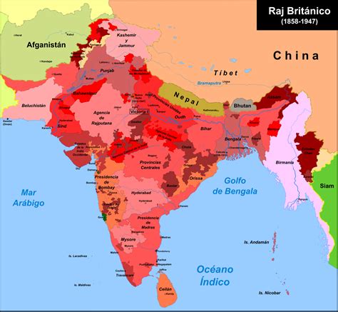 Mapa:Raj británico | Historia Fandom | Fandom