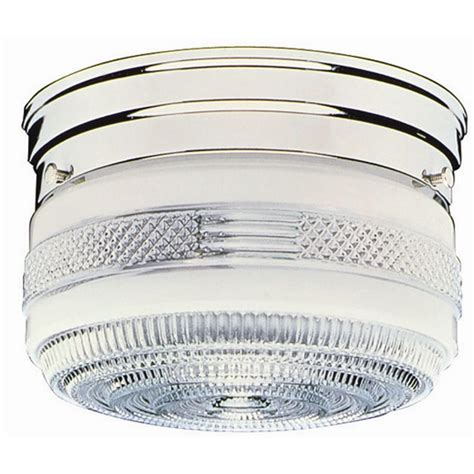 Design House 2-Light Chrome Ceiling Mount Fixture with Prismatic Glass-501999 - The Home Depot