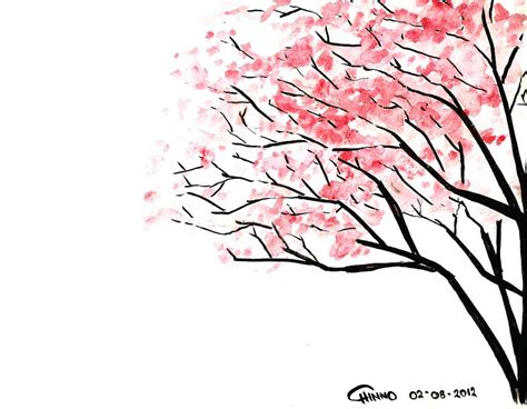 Cherry Blossoms Tree Drawing at GetDrawings | Free download