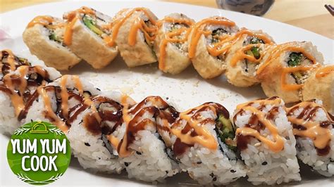 fried chicken sushi roll recipe