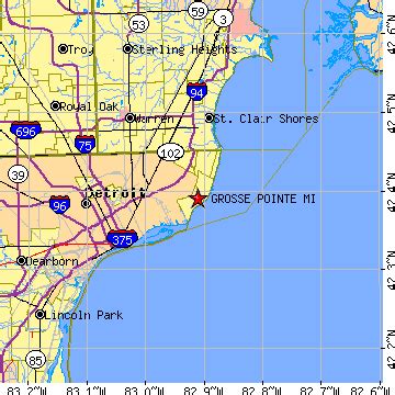 Grosse Pointe, Michigan (MI) ~ population data, races, housing & economy