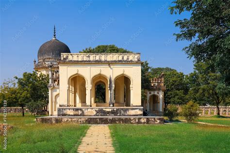 Quli Qutub Shah tombs in Hyderabad, India. They contain the tombs and ...