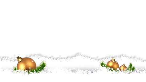 Christmas Snow Decoration With Golden Balls Vector, Christmas ...