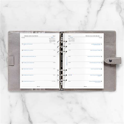 Filofax A5 Refill 2024 or 23 Week On One Page Multilanguage 68517 ...