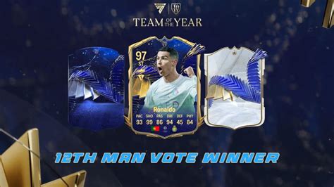 EA FC 24 Cristiano Ronaldo CR7 TOTY Winner: The 12th Man Vote was won by the Portuguese striker ...