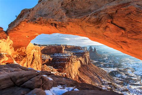 Winter Sunrise at Mesa Arch Photograph by John McArthur - Fine Art America