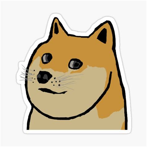 "Cartoon Doge" Sticker for Sale by xMITSUKIx | Redbubble