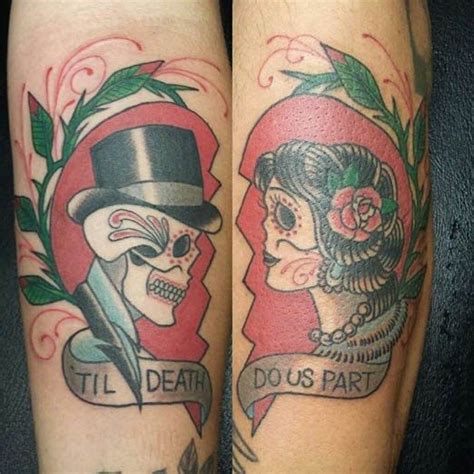 Couples Tattoos - Inked Magazine | Skull couple tattoo, Couple tattoos ...