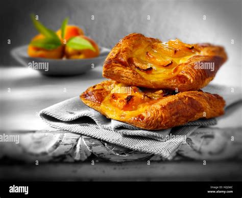 Apricot Danish pastries Stock Photo - Alamy