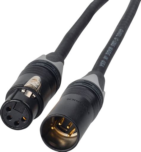 12V DC Power Cable 4-Pin XLR Male to 4-Pin XLR Female - 1 Foot