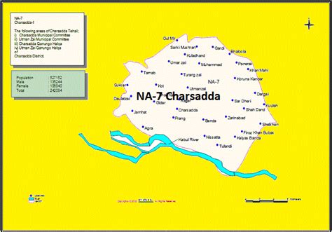 NA 7 Charsadda Constituency/Halqa Area Map این اے 7 چارسدہ