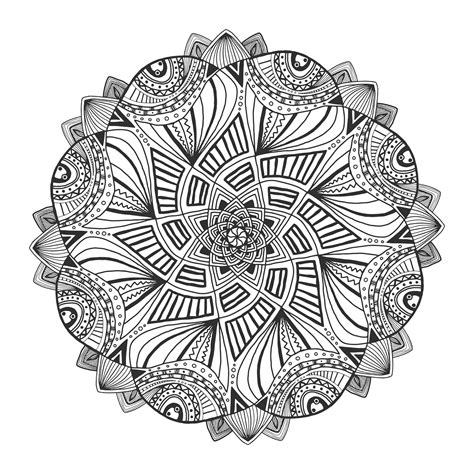 Printable Geometric Mandala Coloring Pages