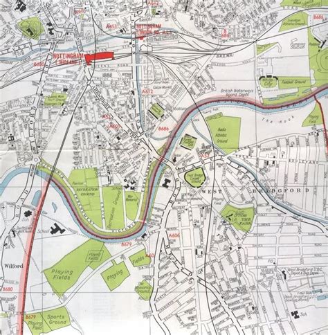 1960's Meadows Map (313kb) - OLD MAPS OF NOTTINGHAM | Nottingham map, Map, Old maps