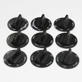 SUPCO RK362 814362 Universal Range Knob Kit For Whirlpool Ranges Package of 9 Knobs