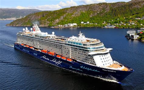 Download wallpapers Mein Schiff 4, cruise ship, port, TUI Cruises for ...