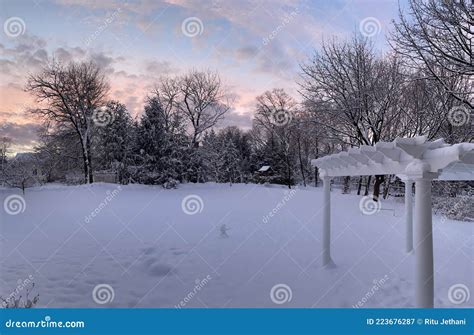 Winter Snow Day in Connecticut Stock Image - Image of cold, evening ...