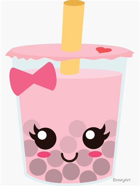 "Cute Boba" Sticker by EmoryArt | Redbubble