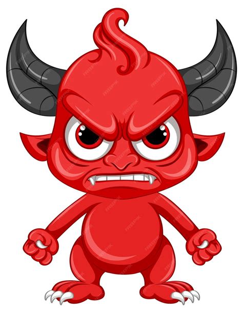 Premium Vector | Angry devil cartoon character