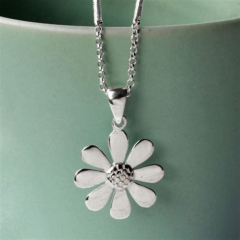 silver contemporary daisy necklace by martha jackson sterling silver ...