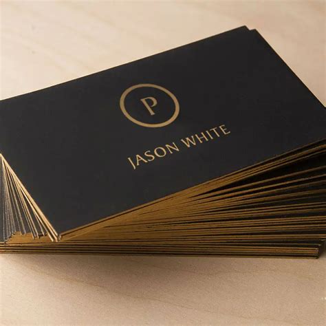 Customized Business Card Black & Gold High Quality Business Card With ...